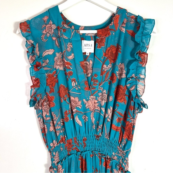 MISA Los Angeles Floral Sleeveless Maxi Dress Medium - Picture 3 of 13